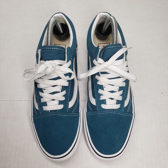 Vans Old Skool Skate Shoes 8 Mens 9.5 Womens Blue Stargazer Pig Suede Casual - Picture 5 of 12